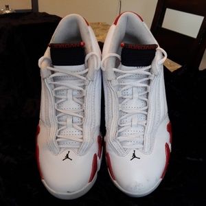 Nike air Jordan XIV white red black size 10us